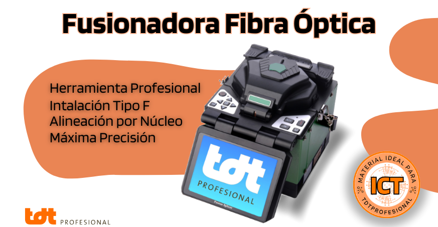 Fusionadora de fibra óptica con alineamiento óptico de precisión