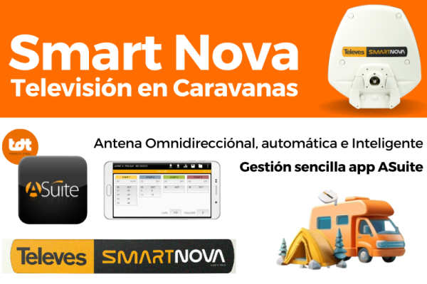 Antena SmartNova Televés Televisión en Caravanas