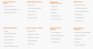 comprar cables y registros ICT