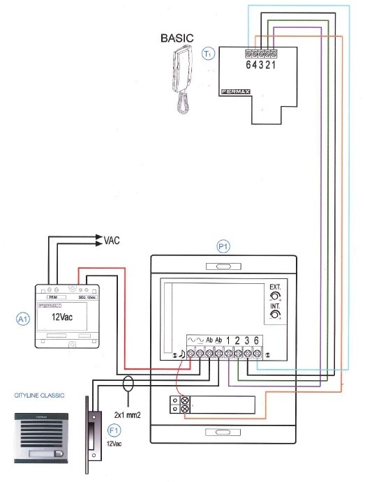 Como instalar audioportero de portero automático con dos receptores marca  fermax