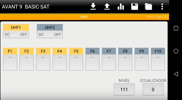 configurar una AVANT 9 con el móvil: Pantalla principal de Asuite