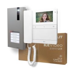 Kit Videoportero 2 hilos para 1 vivienda con placa QUADRA y monitor CHRONOS de Comelit