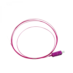 Multimode Fiber Optic Pigtail OM4 0.9mm Simplex SC/PC LSFH 2m