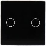 Panel de Interruptor Simple con 2 Botones Negro de A-SMARTHOME