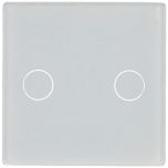 Simple Switch Panel with 2 White Buttons A-SMARTHOME