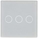Simple Switch Panel with 3 White Buttons A-SMARTHOME