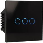 Kit with Panel and Switch 3 Black Buttons A-SMARTHOME