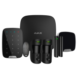 Kit alarma AJAX 4G +2 PirCAM +contacto +mando +teclad+sirena Negro