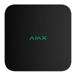 Grabador NVR 8 Canales 8Mpx Detec. Movimiento de Ajax color negro