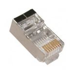 Conector RJ45 Cat6 blindado, + guía