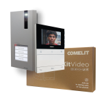 Kit Videoportero 2 hilos para 1 vivienda con placa QUADRA y monitor CHRONOS manos libres de Comelit