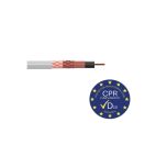 Cable Coaxial de Interior Color Blanco CU/CCA DCA en Bobina de 100m MK400B de Tecatel