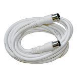 Cable de Antena TV 2.5m RG59 CEI Macho/Hembra Blanco Televes