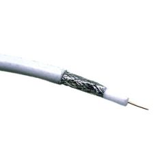 Roll 5m Coaxial Cable CCS/Al Inside PVC White