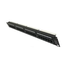 19'' 1U Rack Panel, Up to 24 RJ45 Cat5E UTP T568A/B GTLAN Connectors