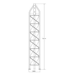 Torreta Tramo Superior 360 mm de 3m ROV63050