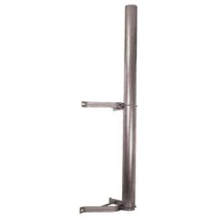 Soporte para pared-vertical de 70 mm de diámetro y 150 cm de alto con argollas incluidas para la fijación, material de acero y ideal para antenas 135cm