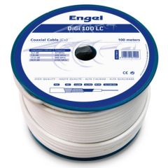 Cable Coaxial Interior Blanco Cu/CCS Bobina 100 m de Engel