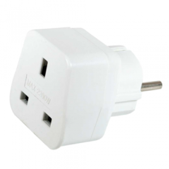 Adaptador Enchufe Inglés (UK) a Europeo (EU)