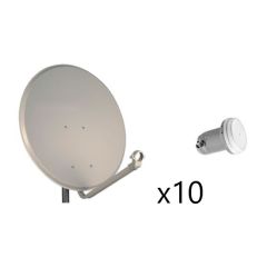 Kit Parabólica 60 cm Daxis + LNB x10 Sin Soporte