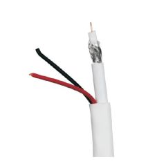 Cable CCTV 3.5 mm 2x0,75 alimentacion camaras 100 metros de color blanco