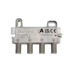 Derivador 2 Salidas Terminal CATV Conector F 12dB de Televes