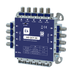 Star/Cascade End Multiswitch 5Ex8S Sat/Terr 17dB QuiCoax F by EK