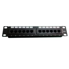 Patch Panel 10" 12 ports Cat 6 UTP Powergreen PAT-06012-ST