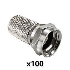 6.6mm F Connector for RG6 Coaxial Cable (100 Units)