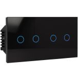 Kit con Panel Doble e Interruptor 4 Botones Negro de A-SMARTHOME