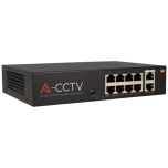 10P 100W Switch: 8 POE Ports and 2 Uplink Ports 250m 