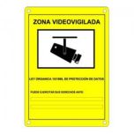 Cartel de cámaras de seguridad