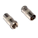 Adaptador conector F macho a CEI hembra