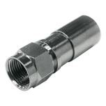 Compression F connector for 4104 Televes coaxial cable