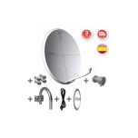 Kit Parabólica 80cm + Soporte + LNB Universal de Tecatel