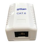 Roseta de Superficie con Conector RJ45 Hembra de GTLAN