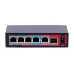 Switch 4 Puertos 1Gb POE y 1 Uplink 1Gb +1SFP 60W de Safire