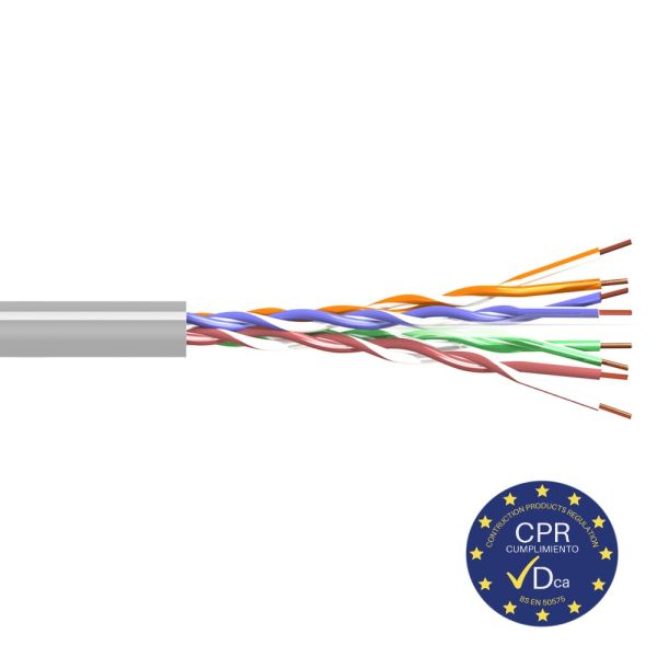 Cable UTP CAT6 CCA Exterior (Violeta) 305mts LSZH CPR Dca s1, d1, a2