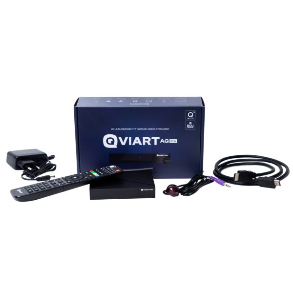 Receptor IPTV 4K QVIART AG, Android 7, Wi-Fi, color Negro