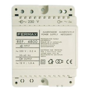 Alimentador DIN4 230Vac/12Vac 1.5A Fermax