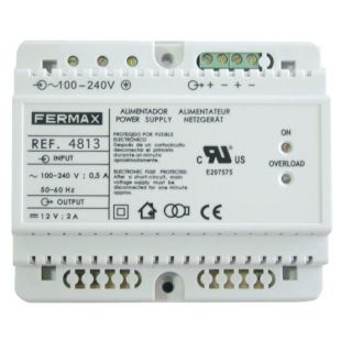 Power supply DIN6 100-240Vac/12Vdc 2A Fermax 4813