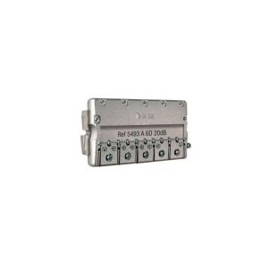 Derivador 6 Salidas TV-SAT Conector Brida 20dB de Televes