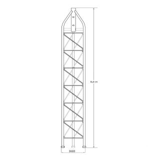 Torreta Tramo Superior 360 mm de 3m ROV63050