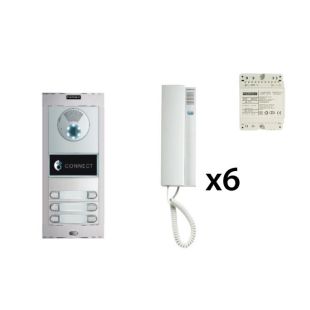 Kit duox para 6 viviendas con telefonillos videoportero