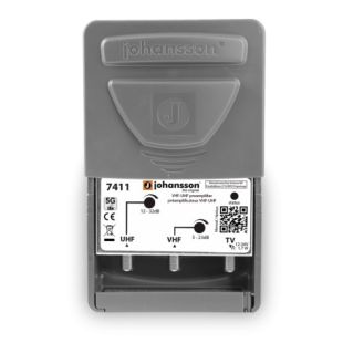 Amplificador de Mástil 2 Entradas UHF/VHF 1 Salida 32dB de Johansson