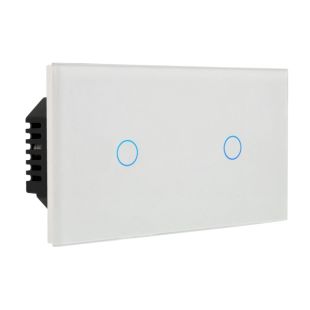 Kit con Panel Doble e Interruptor 2 Botones Blanco de A-SMARTHOME