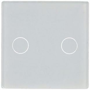 Simple Switch Panel with 2 White Buttons A-SMARTHOME