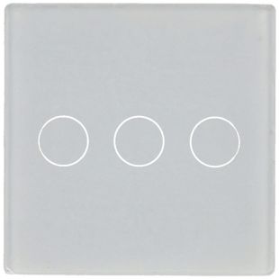 Simple Switch Panel with 3 White Buttons A-SMARTHOME