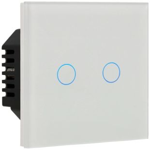 Kit con Panel e Interruptor 2 Botones Blanco A-SMARTHOME