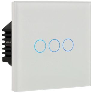 Kit with Panel and Switch 3 White Buttons A-SMARTHOME